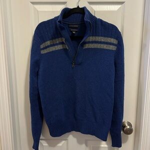 Banana Republic Blue and Gray Men's Sweater